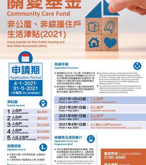  關愛基金 「非公屋、非綜援的低收入住戶一次過生活津貼」（2021 年）
